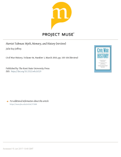 Harriet Tubman: Myth, Memory, and History (review)