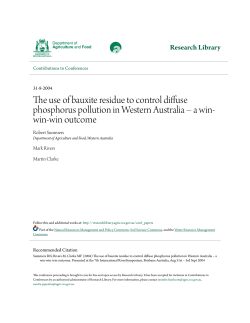 The use of bauxite residue to control diffuse