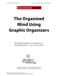 The Organized Mind Using Graphic Organizers
