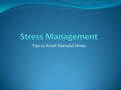 Tips To Avoid Harmful Stress