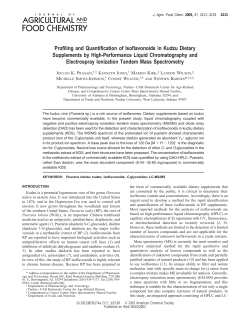 Profiling and Quantification of Isoflavonoids in Kudzu