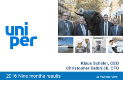 Uniper Presentation Interim Results Q3 2016 22
