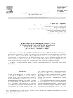 Levallois Mousterian Assemblages _