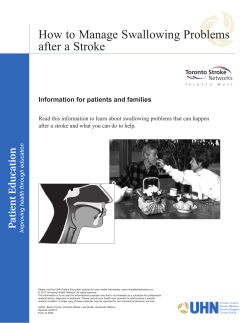 How to Manage Swallowing Problems after a Stroke