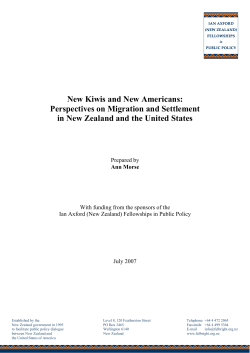 New Kiwis and New Americans: Perspectives on Migration and