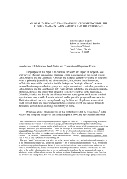 Globalization and Transnational Organized Crime: The Russian