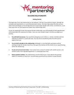 building relationships - The Mentoring Partnership of Southwestern PA