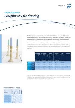 Paraffin wax for drawing