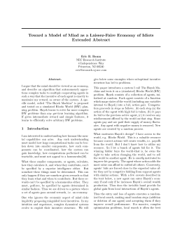 Toward a Model of Mind as a Laissez-Faire