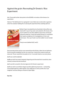 Rice experiment link to notes