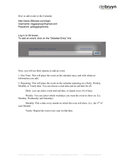 How to add events to the Calendar. http://www.30boxes.com/login