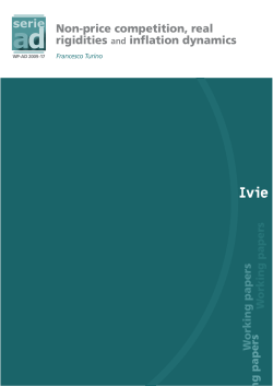 Non-price competition, real rigidities and inflation dynamics serie
