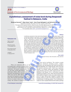 preliminar assessment of noise level during Deepawali festival in