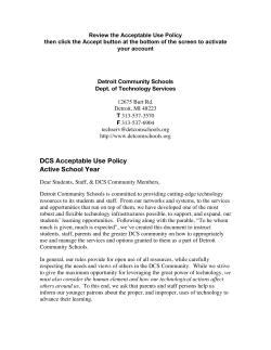 Detroit Community Schools Acceptable Use Policy Web