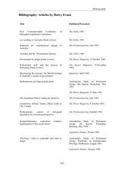 Papers on Parliament - Parliament of Australia
