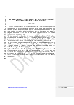 A guidance document on Good In Vitro Method