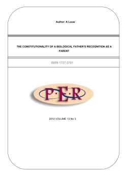 The constitutionality of a biological father`s recognition as a