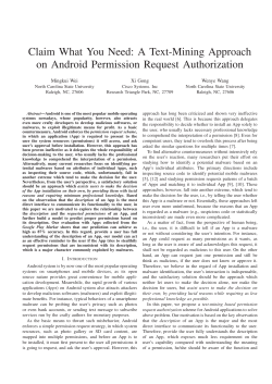 A Text-Mining Approach on Android Permission Request Authorization