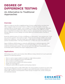 degree of difference testing