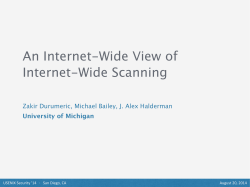 An Internet-Wide View of Internet-Wide Scanning