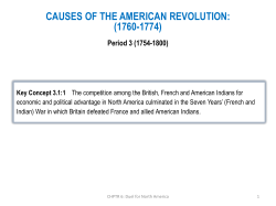 causes of the american revolution: (1760-1774)