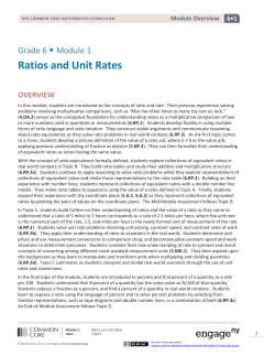 Ratios and Unit Rates - The Syracuse City School District