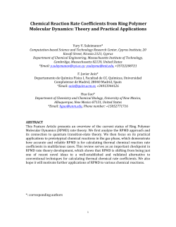 Chemical Reaction Rate Coefficients from Ring Polymer Molecular