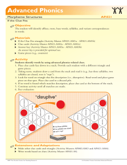 If the Clue Fits - Florida Center for Reading Research
