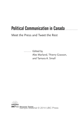 Political Communication in Canada