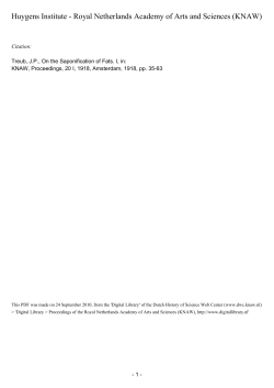 On the Saponification of Fats. I