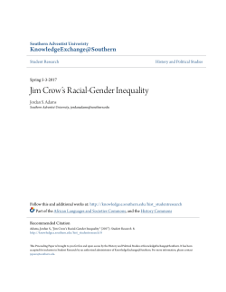 Jim Crow`s Racial-Gender Inequality
