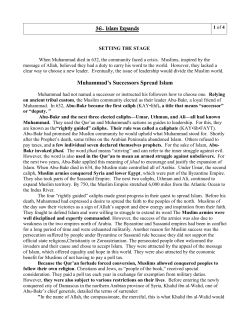 36- Islam Expands Muhammad`s Successors Spread Islam