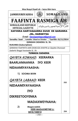 Issue 10 - Somaliland Law