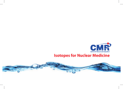 Isotopes for Nuclear Medicine - center of molecular research