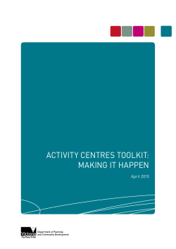 activity centres toolkit: making it happen