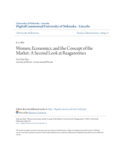 Women, Economics, and the Concept of the Market: A Second Look