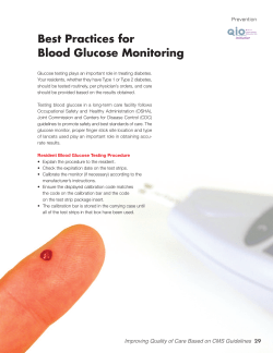 Best Practices for Blood Glucose Monitoring