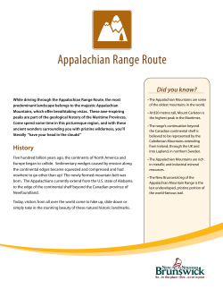 Appalachian Range Route - Government of New Brunswick