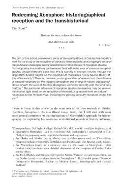 Redeeming Xenophon: historiographical