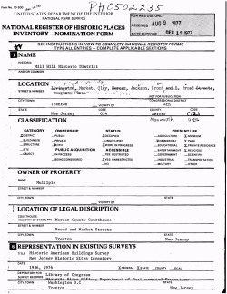 National Register of Historic Places application