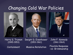Changing Cold War Policies