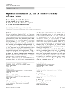 Significant differences in UK and US female bone density