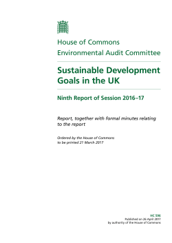 Report (Sustainable Development Goals in the UK)