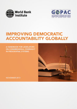 ImprovIng DemocratIc accountabIlIty globally