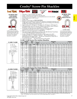 Crosby&reg; Screw Pin Shackles