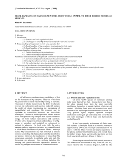 712 RENAL HANDLING OF MAGNESIUM IN FISH