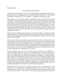 Neville Goddard THE FLOOD IS STILL UPON US