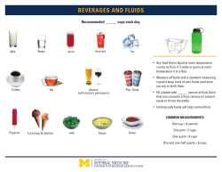 BEVERAGES AND FLUIDS