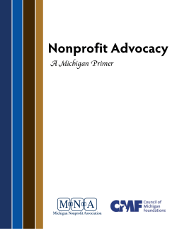 Nonprofit Advocacy - Michigan Nonprofit Association