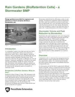 Rain Gardens (BioRetention Cells) - a Stormwater BMP